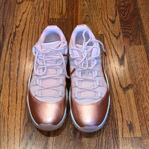 COPY - Rose gold air Jordan’s 11 retro low tops
